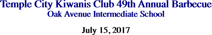 Temple City Kiwanis Club 49th