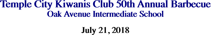 Temple City Kiwanis Club 50th
